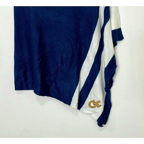 GEORGIA TECH - OSFA - NAVY Diagonal Women's Poncho Zoozatz - Picture 3 of 3